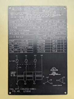 ABB- FYBHYH8327 (PIR.27600Y/15935V,SEC.480V,2200KVA) Product Image